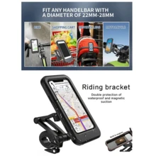 摩托车手机支架，自行车手机支架，[10 秒快速安装] 车把手机支架，兼容 和所有手机。