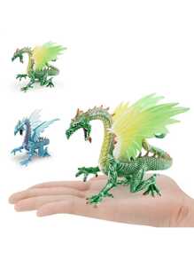 Modelo de animales sólidos y realistas. Juguetes de modelos de monstruos, demonios y dragones, como Dragón de lava, Dragón de hielo, Modelos de animales dinosaurios, para decoración del hogar, piezas de exhibición, regalos festivos.