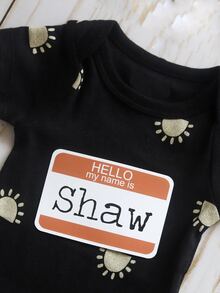 Personalized Modern Baby Name Labels, Stickers For Hats, Clothes, Accessories, Party Cups & Drinks - Label Stickers - View 4