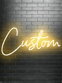 Enseigne au néon à LED personnalisée - Décoration murale personnalisée énergique, facile à installer, sans batterie, niveau de luminosité réglable, convient pour les bars, les mariages, les anniversaires, les fêtes et les occasions spéciales - Déco maison personnalisée DIY, cadeau créatif
