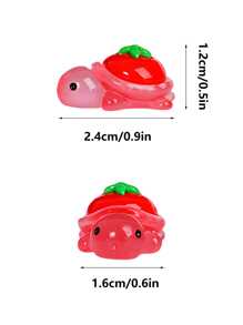100/50/20/10/1pc Mini Night Glow Turtles, Tiny Fruit Shape Turtles, Mini Resin Animals Figures, Tiny Sea Turtle, Marine Animals Miniature Turtles, Miniature Things Figurines To Hide For DIY Fairy Garden Decoration, Dollhouse Micro Landscapin, Tiny Aquarium Dollhouse Decor, Ocean Style Party Ornaments