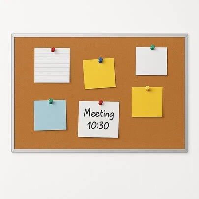 Pizarrón de Corcho Natural 30x40 cm – Práctico, Ligero y Funcional para Fijar Notas, Recordatorios y Fotos con Chinchetas en Oficina, Hogar o Escuela