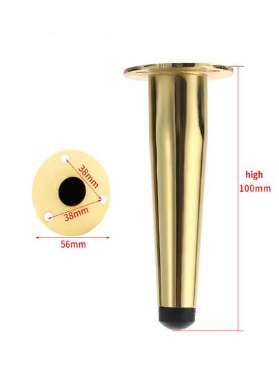 Metal 4-Piece Set Of Furniture, Coffee Table, Sofa, Foot Cabinet, Metal Pointed Cone-Shaped Furniture, Legs, Headboard, TV Cabinet, Table Height, Support Legs