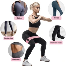 Kit 3 Resistance Bands For Yoga Pilates Workout Gym Best - Multicolor - View 6