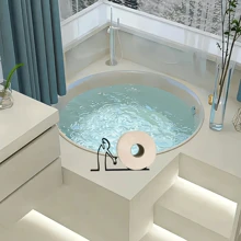 Portarotolo di carta igienica minimalista stampato in 3D - Elegante supporto per rotolo di carta igienica indipendente, perfetto per bagno, camera degli ospiti, cucine, soggiorni, camper, accessorio per il bagno, idea regalo unica per accessori e organizer per il bagno, articoli per il ritorno a scuola