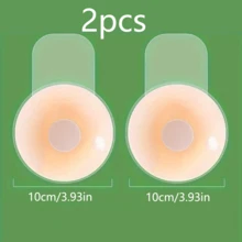 10pcs Reusable Seamless Silicone Nipple Covers, Invisible Breast Lift Tape, Anti-Slip Pasties, Solid Color Bra Accessories, 100% Silicone, Hand Washable,Easy To Clean Bra Accessories,Fits All Bust Sizes - Multicolor - View 19