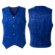 Short Jacquard Vest - Blue