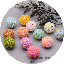 5 pezzi di perle in resina acrilica a forma di fiore di colore casuale per realizzare catene per telefono, accessori per la creazione di gioielli fai-da-te, con resistenza elevata