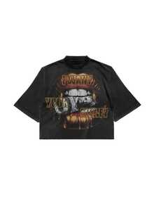 Fly "I Want Your Money" Hip-Hop Flow T-Shirt 100% Pure Cotton Double-Sided Printed T-Shirt, Suitable For Men And Women, The Best Gift For Summer Casual Short Sleeved T-Shirt - 黑色 - 查看 2