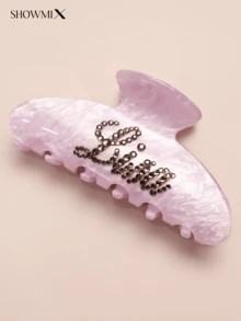 Customized Handmade Crystal Rhinestone Cloud Design Acrylic Hair Clip, Korean Fashion Accessory, Metallic Tone, Elevated Hair Claw For Updo, Colorful, Cute, Adorable, Funny, Kawaii, For Teacher, For Boys And Girls, For Teenagers, Junior High School Students, Middle School Students, High School Senior High School Students, College Students, University Students, Freshman, Sophomore, Underclassmen, Delicate Romance, Fall Decor