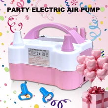 AOYI Inflador elétrico de balões com bicos duplos, bomba portátil e leve, soprador de balões rápido e fácil para festas, casamentos, aniversários, comemorações
