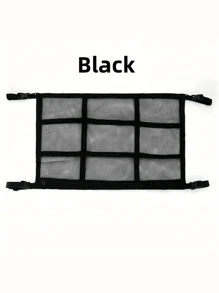 1pc Universal Car Roof Net Bag, Adjustable Zipper Car Storage Cargo Mesh Netting Organizer