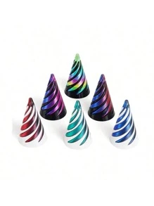 1 pièce de décoration d'arbre de Noël en forme de cône spiral imprimé en 3D en matériau plastique, convenant pour la décoration de bureau et de maisons de vacances. Convient pour les fêtes de Thanksgiving, d'anniversaire, de la Saint-Valentin, de Noël, de mariage, de printemps, d'Halloween et les fêtes pour adultes.