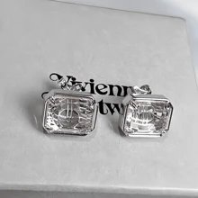 1 set Pendientes de tuerca, collar y gargantilla con diseños de meteorito, caramelo coloreado, azúcar cuadrada y Saturno, elegante para mujeres
