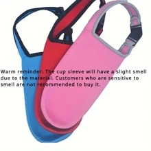 1pc Water Bottle Sleeve, Solid Color Cap, With Shoulder Strap, Keeps Water Bottle Cool, Convenient To Carry, Handled Design For Easy Carrying, Portable Protective Case To Keep Your Water Bottle Cool And Convenient To Carry! Suitable For Travel, Camping, Sports And Outdoor Use