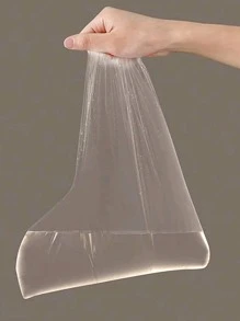 10 piezas = 5 pares de película desechable para los pies con cubierta de la planta del pie Película transparente para el cuidado de los pies Película de plástico PE de tubo largo Cubierta impermeable para los pies, máscara para la pierna con cubierta para el pie y la pierna, alta transparencia impermeable y humectante Cubierta para el cuidado de los pies. (Las bandas de goma son de colores aleatorios.)