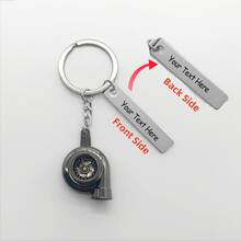 Llavero personalizado de turbo, llavero de turbo pesado para fanáticos del automóvil, llavero de automóvil personalizado con turbina giratoria, regalo del Día del Padre, regalos para esposo, papá, abuelo, novio, regalos para él, regalos de cumpleaños - Multicolor - Ver 19