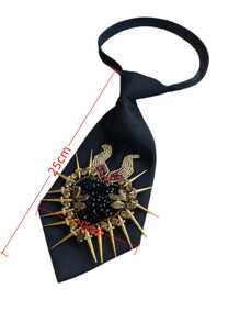 1 Stück schwarze Polyester Herz-förmige Halskette mit Strass- und Kunstperlen-Schleife, glänzendes Charm-Accessoire Design für Partys, Bankette, festliche Anlässe