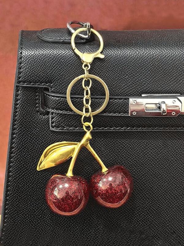 Cherry Pendant Suitable For Women's Handbags Shoulder Bags And Keychain Accessories Fashionable Women's Bag Accessories Keychains Handmade Creative Exquisite Gifts Backpack Decor Keychain For Bag Car Accessories For Women