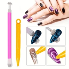 Bộ 2 dụng cụ tạo hiệu ứng mắt mèo cho móng tay, thiết kế nghệ thuật, hiệu ứng 3D, dụng cụ làm đẹp móng tay bằng gel UV hình mắt mèo. - Nhiều màu - Xem 10