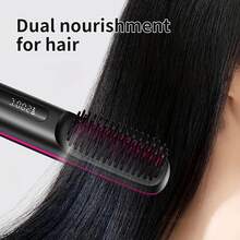 Peine alisador de pelo inalámbrico portátil, 3 ajustes de temperatura, calentamiento rápido, temperatura constante y diseño anti-quemaduras, pantalla digital LED inteligente, carga USB, portátil, perfecto para el hogar y los viajes, regalo ideal para mujeres - Multicolor - Ver 9
