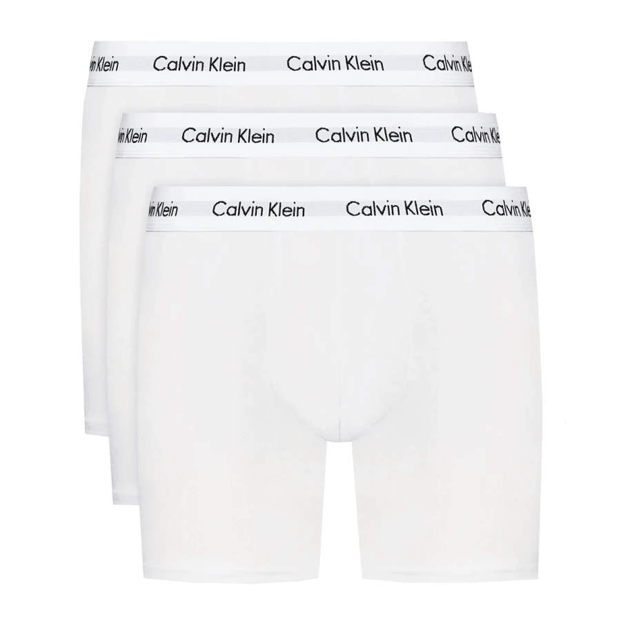 Calvin Klein 3 Pack Men's Boxer Briefs - White - View 1