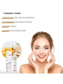 FATAZEN Natural Organic Turmeric Refreshing Toner Vitamin C Moisturizing Refining Pores Mild Non Irritating