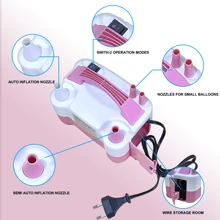 AOYI Inflador elétrico de balões com bicos duplos, bomba portátil e leve, soprador de balões rápido e fácil para festas, casamentos, aniversários, comemorações