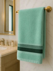 Toalha de Banho Eurotêxtil Luxo Lisa 1,40 x 0,70 Banhão Felpuda  varias Cores 2 Unidades - Verde - Visão 1