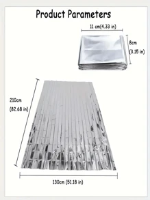 1 Stück Outdoor Notfall-Überlebensdecke für Menschen mit Silbereffekt, tragbare Outdoor-Notfalldecke, multifunktionale Isolationsdecke, silberner Regenmantel-Notfallausrüstung für Wanderungen