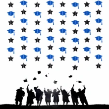 12 peças Decorações de Festa de Formatura, Boné de Formatura, Ornamentos Pendurados em Forma de Estrela, Adequado para Decoração de Bottom de Cerimônia de Formatura