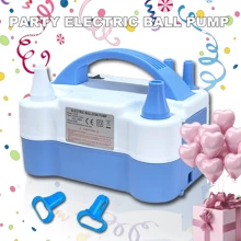 AOYI Inflador elétrico de balões com bicos duplos, bomba portátil e leve, soprador de balões rápido e fácil para festas, casamentos, aniversários, comemorações