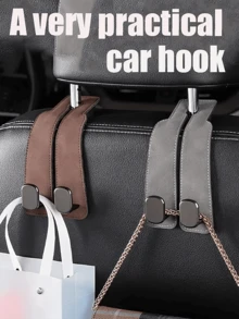 Car Hook, Car Seat Back Double Hook, Multifunctional Car Rear Seat Mobile Phone Holder