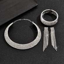 4pcs/Set Elegant Wedding Zinc Alloy & Rhinestone Jewelry Set With June Birthstone, Ideal For Women & Brides To Wear At Weddings