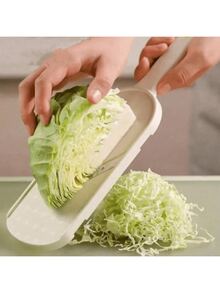 White Cabbage Shredder With Handle - Stainless Steel Blade Vegetable Slicer - Manual Kitchen Tool For Coleslaw, Salads & Stir-Fry - Easy To Clean Cabbage Mandoline - Quick & Efficient Vegetable Chopper - Multicolor - View 10