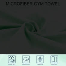 3/2/1pc Microfiber Towel Quick Dry Towel High Water Absorption Travel Towel Sports Towel Beach Towel Sandproof Soft Light Towel For Swim, Yoga, Gym, Pool Activities - Black - View 3