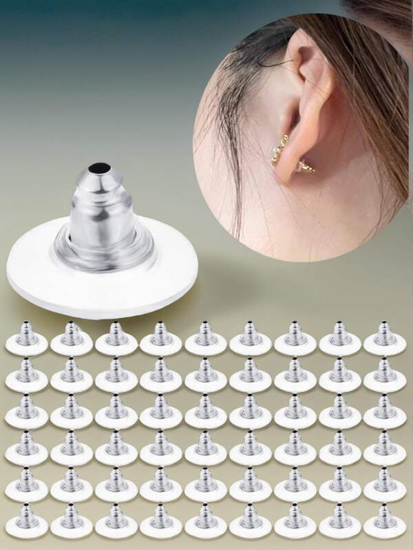 50 Pieces Of Earring Straps With Cushions And Straps, Suitable For Hanging Ear Studs, Fishing Hooks, Earrings, Straps, Replacements, Handbags, Replacements, Suitable For Heavy Earrings