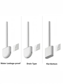 软橡胶马桶刷浴室清洁刷，无缝隙清洁刷，可拆卸手柄节省空间的壁挂式刷，软橡胶马桶刷无缝隙清洁刷，可拆卸手柄节省空间的壁挂式刷