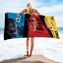 1 pieza Toalla de playa de microfibra con estampado de personaje de dibujos animados Stitch - De secado rápido, diseño absorbente, perfecta para yoga, viajes, natación, fitness, camping - Regalo ideal para el Día de San Valentín, artículo esencial para la playa, toalla de playa | Diseño lúdico | Tela de secado rápido, toalla de playa