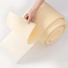 1 pieza Protector de pared grueso, Defensa de esquina de borde de ventana, cabecera de cama, lateral de cama de 200cm de largo con almohadilla de espuma autoadhesiva
