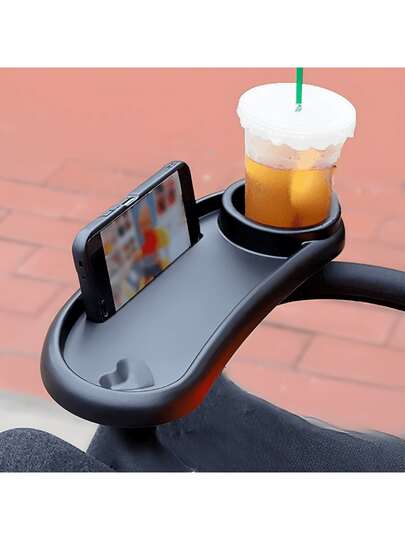 1pc Black Baby Stroller Tray, Universal Stroller Accessory Detachable Dining Tray, Suitable For Daily Use And Outings