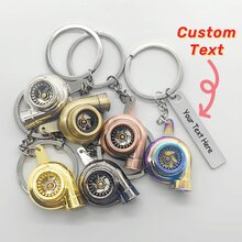 Llavero personalizado de turbo, llavero de turbo pesado para fanáticos del automóvil, llavero de automóvil personalizado con turbina giratoria, regalo del Día del Padre, regalos para esposo, papá, abuelo, novio, regalos para él, regalos de cumpleaños - Multicolor - Ver 7