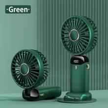 AOYI Ventilatore portatile pieghevole ricaricabile, con base e cinturino da appendere, essenziale per le vacanze, ventilatore manuale estivo da viaggio, 800mAh, 5 velocità regolabili, per ufficio, pendolarismo, campeggio, picnic, escursionismo, spiaggia, zaino, sport