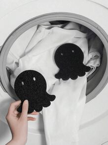 1/2 Stücke wiederverwendbarer Waschmaschinen Haarentferner mit süßem Oktopus Design, kann Tierhaar entfernen, Falten reduzieren, Trocknungszeit sparen, Waschmaschinen Reinigungszubehör, Waschmaschinen Katzen- und Hundehaare Entfernungsfilter aus Baumwolle, Multifunktionsprodukt, unverzichtbar für Familien