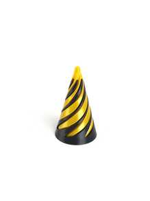 1 pièce de décoration d'arbre de Noël en forme de cône spiral imprimé en 3D en matériau plastique, convenant pour la décoration de bureau et de maisons de vacances. Convient pour les fêtes de Thanksgiving, d'anniversaire, de la Saint-Valentin, de Noël, de mariage, de printemps, d'Halloween et les fêtes pour adultes.
