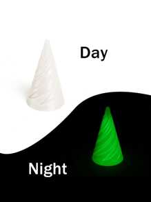 1 pièce de décoration d'arbre de Noël en forme de cône spiral imprimé en 3D en matériau plastique, convenant pour la décoration de bureau et de maisons de vacances. Convient pour les fêtes de Thanksgiving, d'anniversaire, de la Saint-Valentin, de Noël, de mariage, de printemps, d'Halloween et les fêtes pour adultes.
