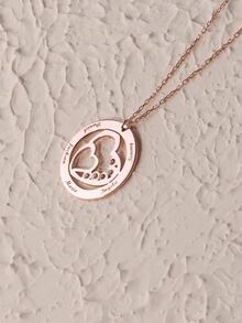 1 Personalized 5 Names Engraved Necklace With Birthstone, Customized Children'S Name Necklace, Custom Made Jewelry Accessories, Family Gift, Mother'S Day Gift, Exclusive Guardian Gift, Valentine'S Day Gift, Christmas Gift - Rose Gold - View 3
