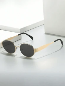 一副 Y2K 时尚复古椭圆形小框时尚眼镜，优雅精致，休闲百搭，适合各种场合，作为女士时尚眼镜，时尚女士眼镜，沙滩配饰，复古 Y2K 适合夏季海滩度假、户外、旅行 - 彩色 - 查看 9