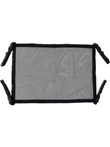Black Car Ceiling Cargo Net, Reinforced Load-Bearing & Non-Sagging Dual-Layer Mesh Car Roof Storage Organizer, Car Ceiling Cargo Net, Car Roof Storage Organizer For Long-Distance Travel & Camping, Interior Accessories, Car Supplies, Car Interior Accessories, Car Organizing Accessories