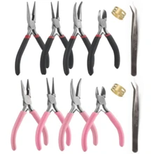 6pcs/Set Jewelry Pliers Tools Kit Needle Chain Round Nose Pliers Tweezers With Open Rings For DIY Jewelry Making Repair Tool - 6pcs/set Tool Set - View 1